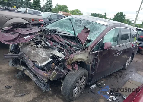 2014 Honda Odyssey Ex-L z USA, uszkodzony, nr VIN 5FNRL5H62EB013541